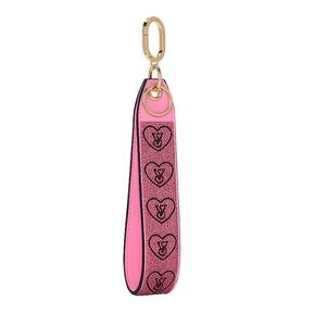 Pink vs Wristlet Keychain Strap  heart bling logo